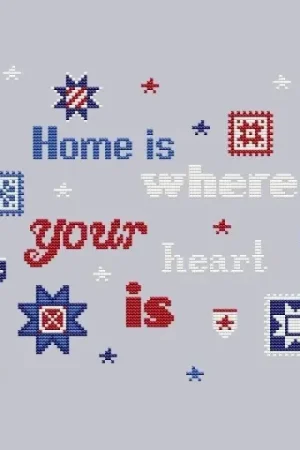 Home Is Where Your Heart Is Cross Stitch Chart Modern