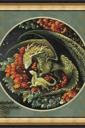 Clearance Dragons. Autumn Walk Cross Stitch Pattern