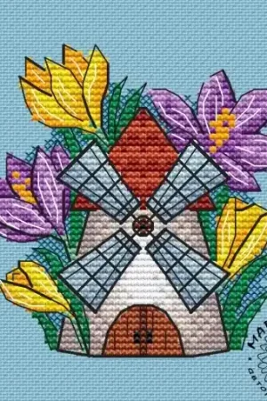 Mill Crocuses Cross Stitch Pattern Buy Direct
