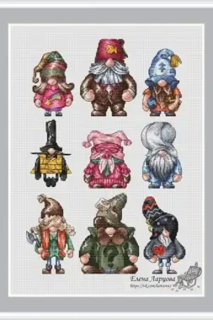 Direct From Factory Gnomes of Mysterious Town Cross Stitch Pattern