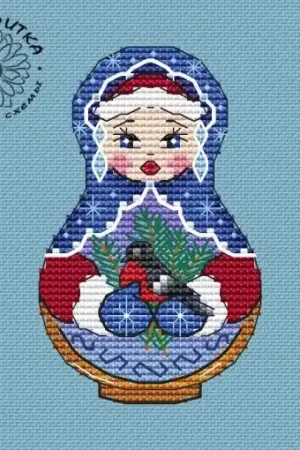 Matryoshka Winter Cross Stitch Pattern Genuine