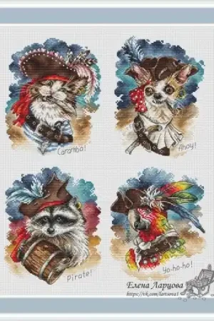 Pirates Set Cross Stitch Pattern Trusted Brand
