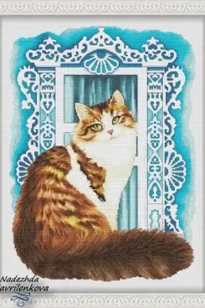 Fluffy Beauty Cross Stitch Pattern Markdown