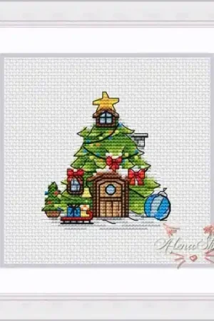 Christmas Tree House Cross Stitch Chart Direct From Factory