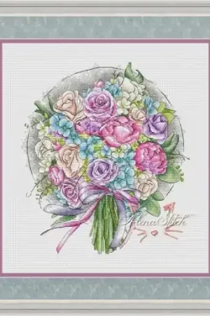 Watercolor Splatter Cross Stitch Pattern Latest