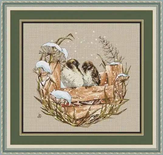 Next Day Delivery Two Sparrows Cross Stitch Pattern