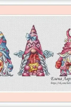 Gnomes of Love Cross Stitch Pattern Express Delivery