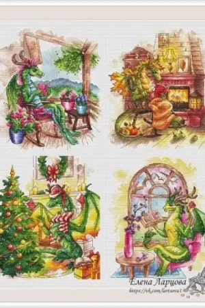 Dragons - Seasons Cross Stitch Pattern Factory Price
