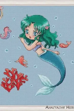 The Little Mermaid. Michiru Cross Stitch Pattern Price Drop