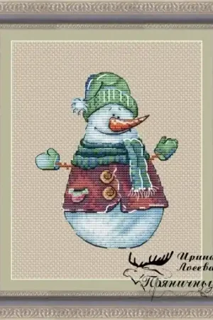 Viral Snowman Warm Hugs Cross Stitch Pattern