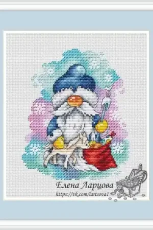 Price Drop Cute Father Christmas Cross Stitch Pattern