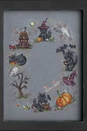 Exclusive Halloween Cats Cross Stitch Chart