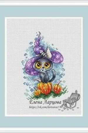 Cat in a Hat Cross Stitch Pattern Same Day Shipping