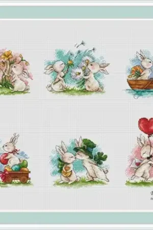 Spring Bunnies Set Cross Stitch Pattern Place Order