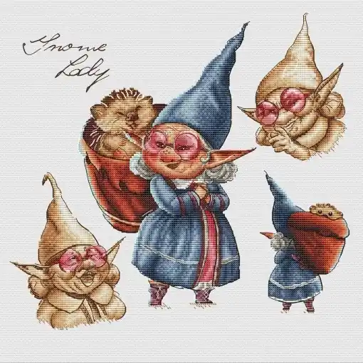 Gnome Lady Cross Stitch Pattern In Demand