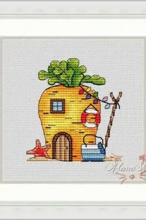 One Day Deal Carrot House Cross Stitch Pattern
