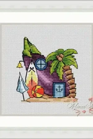 Eggplant House Cross Stitch Pattern Buy Today