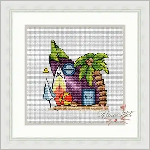Eggplant House Cross Stitch Pattern Buy Today