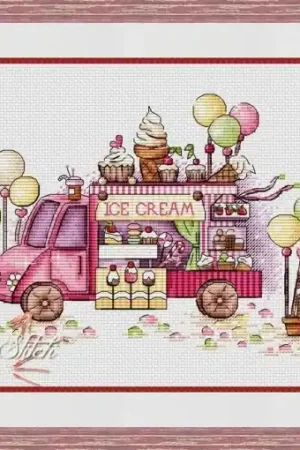 Exclusive Offer Ice Cream Van Cross Stitch Chart