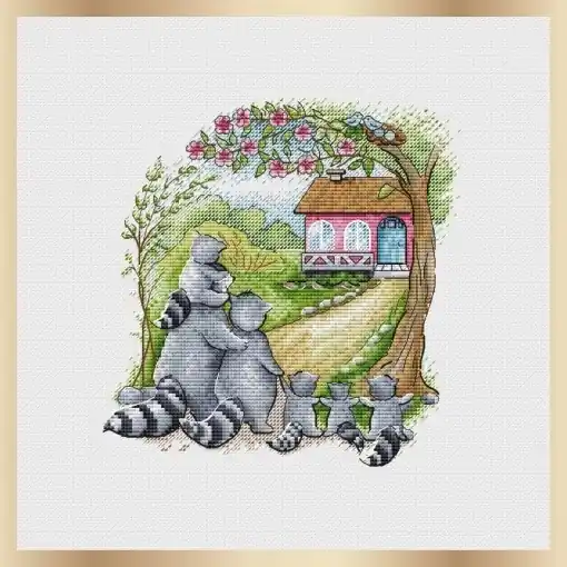 Fresh Stock Raccoon Mortgage 4 Cross Stitch Pattern