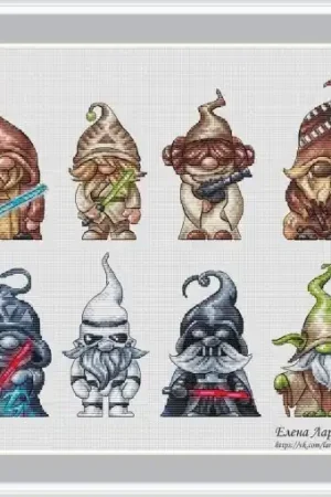 Trusted Brand Star Gnomes Cross Stitch Pattern