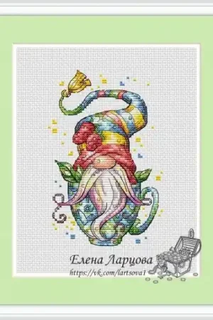 Editor’s Pick Tea Gnome Cross Stitch Pattern