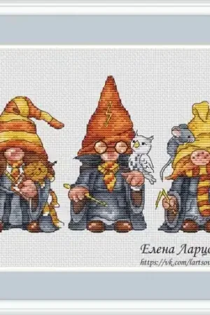 Factory Price Wizards Gnomes Cross Stitch Pattern