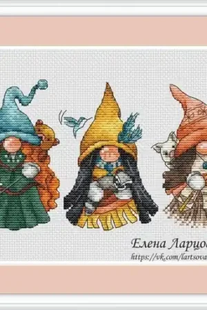 Gnomes Fairytale Princesses Cross Stitch Pattern Seasonal Sale