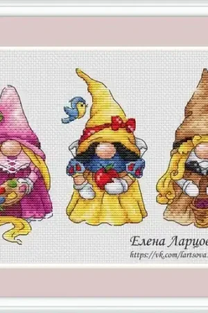 Bulk Order Gnomes Fairytale Princesses 2 Cross Stitch Pattern