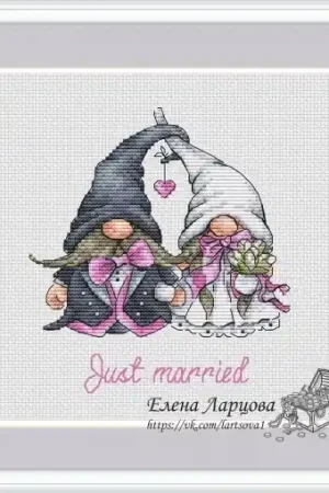 New Release Wedding Gnomes Cross Stitch Pattern