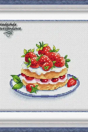 Berry Cake - PDF Cross Stitch Pattern Fresh Stock