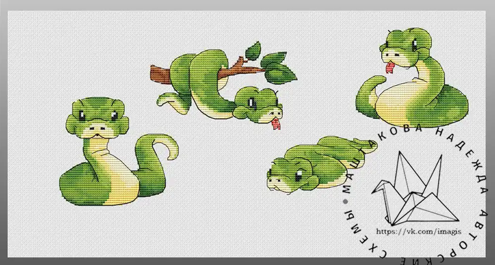 Snake Hiss - PDF Cross Stitch Pattern Premium