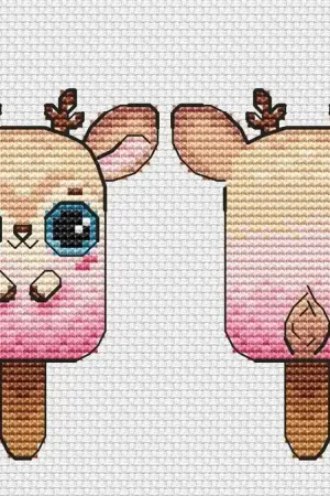 Price Cut Ice Cream. Deer - PDF Cross Stitch Pattern