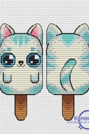 Ice Cream. Cat - PDF Cross Stitch Pattern Shop Now