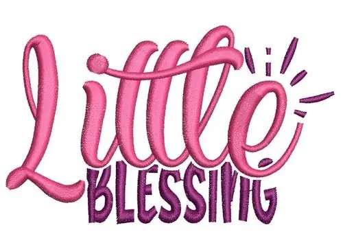 Free Shipping Little Blessing Embroidery Design