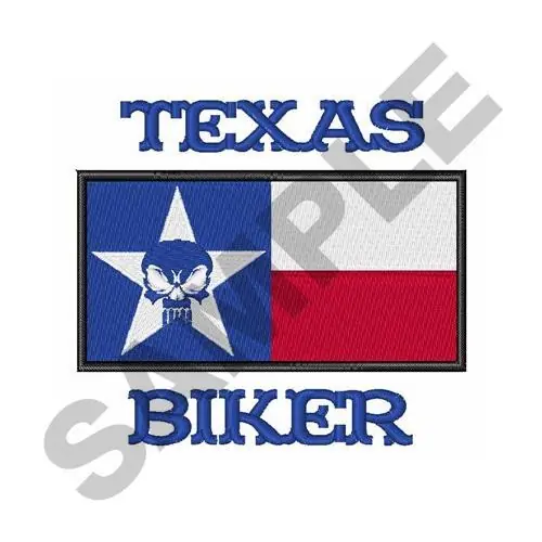 Deal Texas Biker Embroidery Design