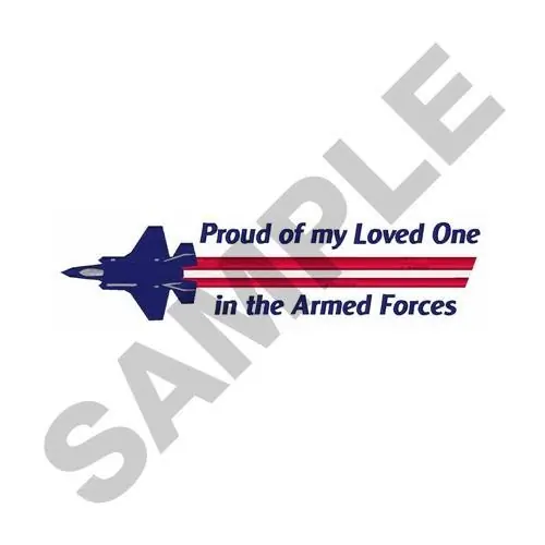 Best Seller Armed Forces Loved One Embroidery Design