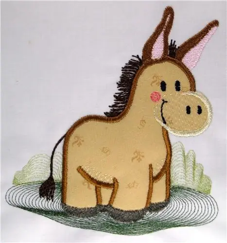 Applique Donkey Embroidery Design Limited Edition