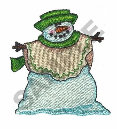 SNOWWOMAN Embroidery Design Certified