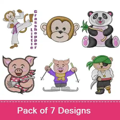 Fun Loving Animals & Wildlife Embroidery design pack by Machine Embroidery Designs, Embroidery Packs on EmbroideryDesigns.com Cheap