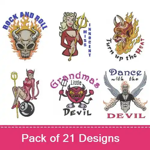 Holiday Sale Little Devils Embroidery design pack by Machine Embroidery Designs, Embroidery Packs on EmbroideryDesigns.com