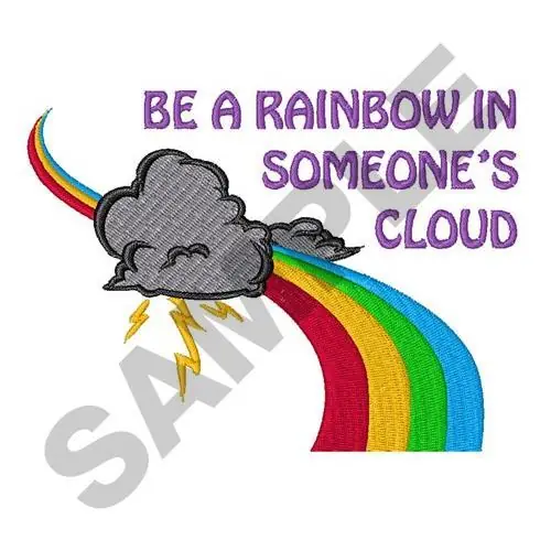BE A RAINBOW Embroidery Design Worldwide Shipping