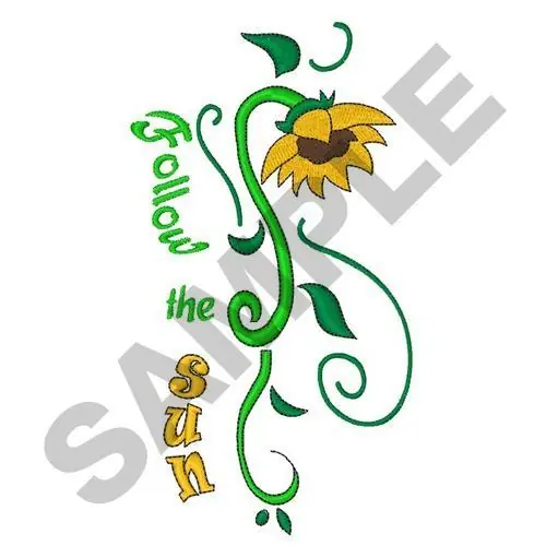 Exclusive Offer FOLLOW THE SUN Embroidery Design