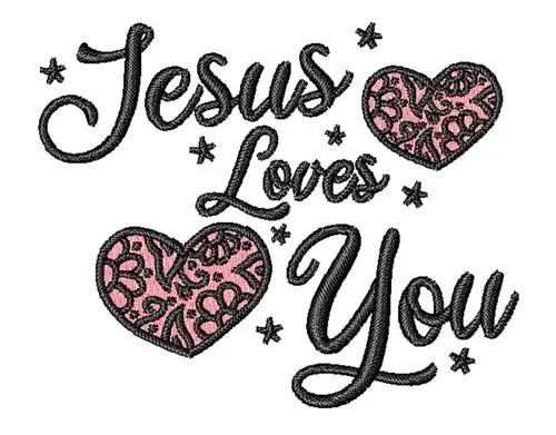Today Only Jesus Loves You Embroidery Design