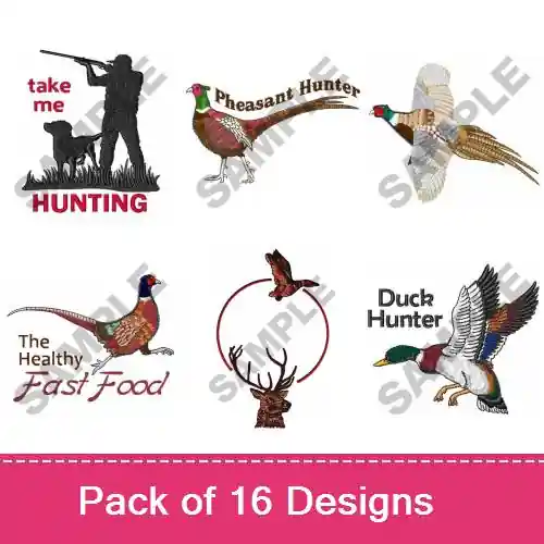 Big Sale Bird Hunting Embroidery design pack by Great Notions, Embroidery Packs on EmbroideryDesigns.com