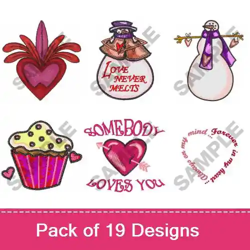 Bulk Order Love Never Melts Embroidery design pack by Great Notions, Embroidery Packs on EmbroideryDesigns.com