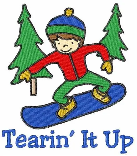 Fresh Stock Tearin It Up Embroidery Design