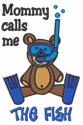 Mommy Calls Me Fish Embroidery Design Best Seller