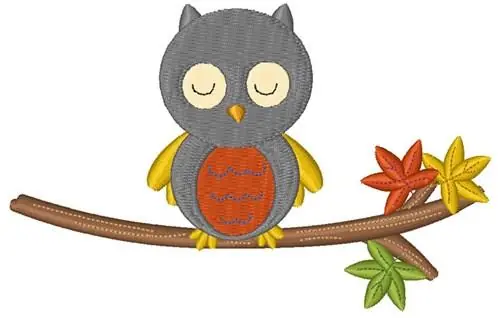 Autumn Owl Embroidery Design Clearance