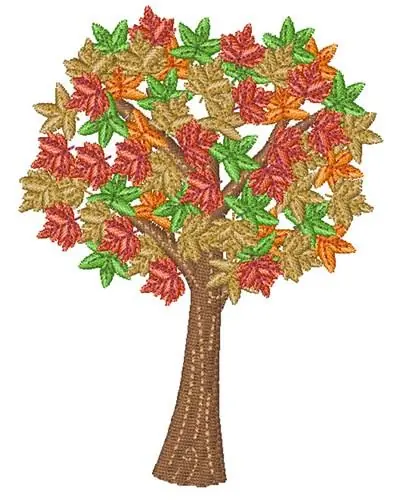 Limited Edition Autumn Tree Embroidery Design